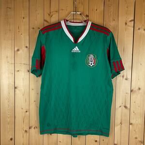 Adidas Mexico 2010 World Cup Home Jersey, Green/Red/White - *Est* Size S